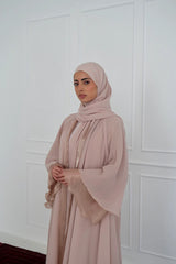 Reversible Crystal Satin Abaya – Dual Elegance
