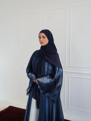 Reversible Crystal Satin Abaya – Dual Elegance