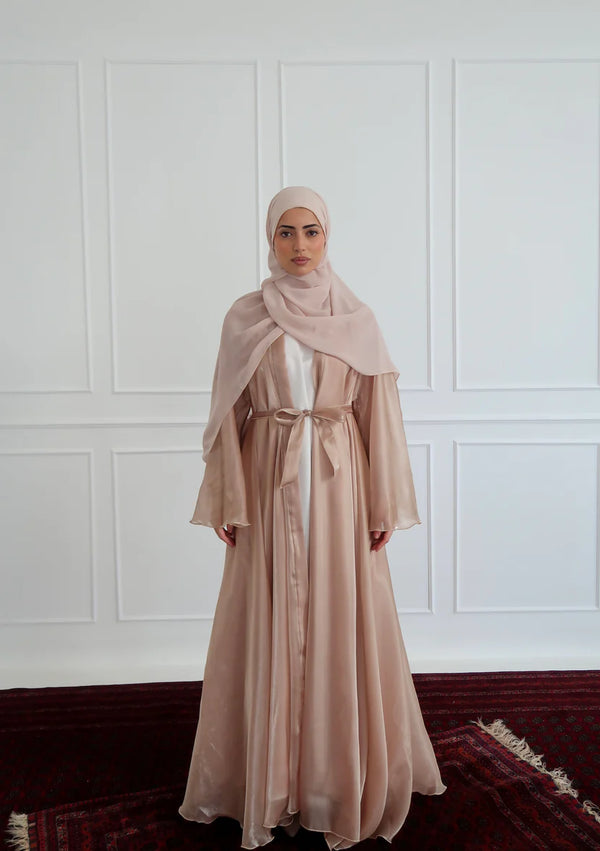 Reversible Crystal Satin Abaya – Dual Elegance