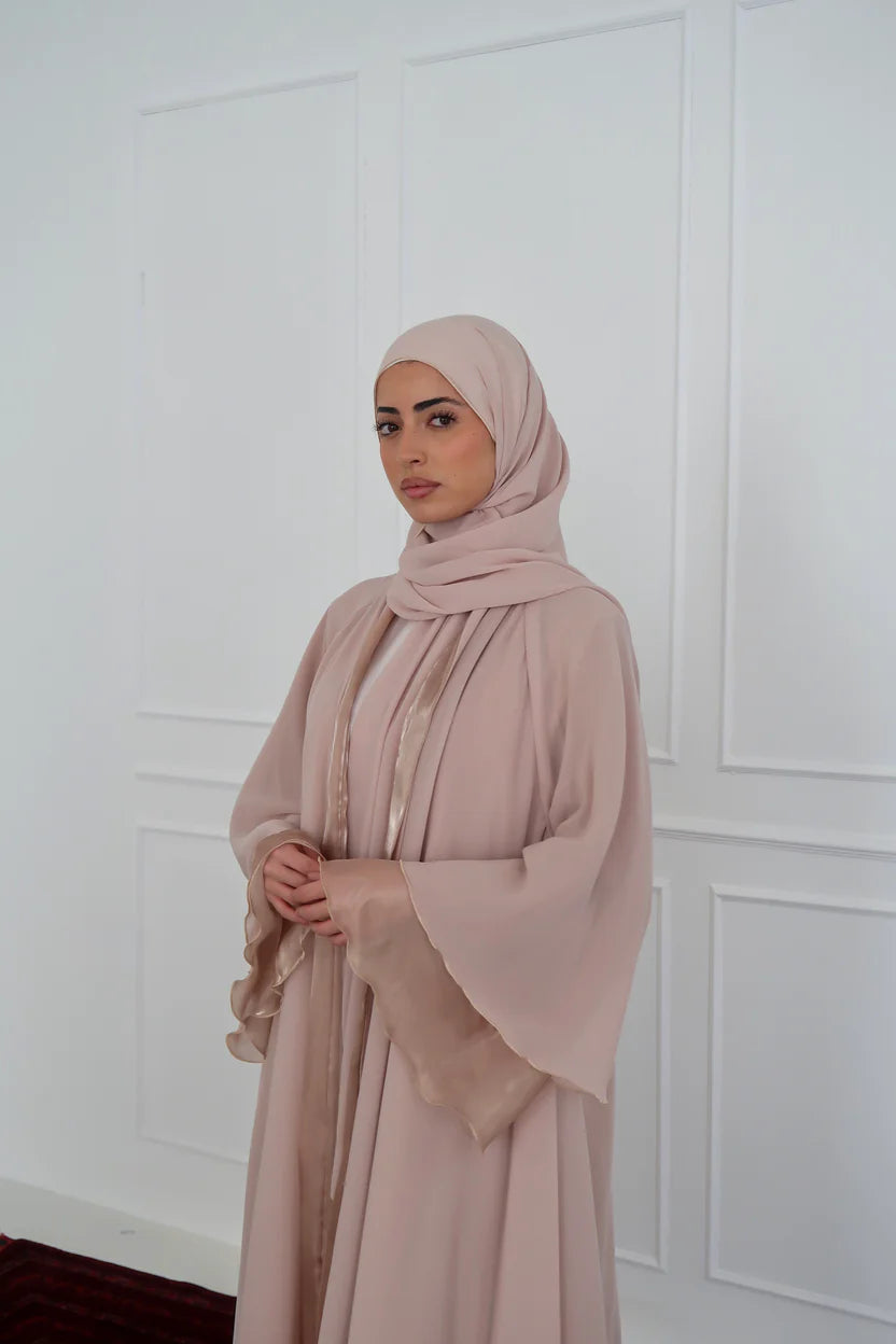 Reversible Crystal Satin Abaya – Dual Elegance