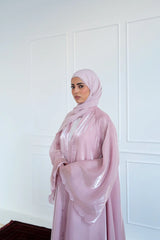Reversible Crystal Satin Abaya – Dual Elegance