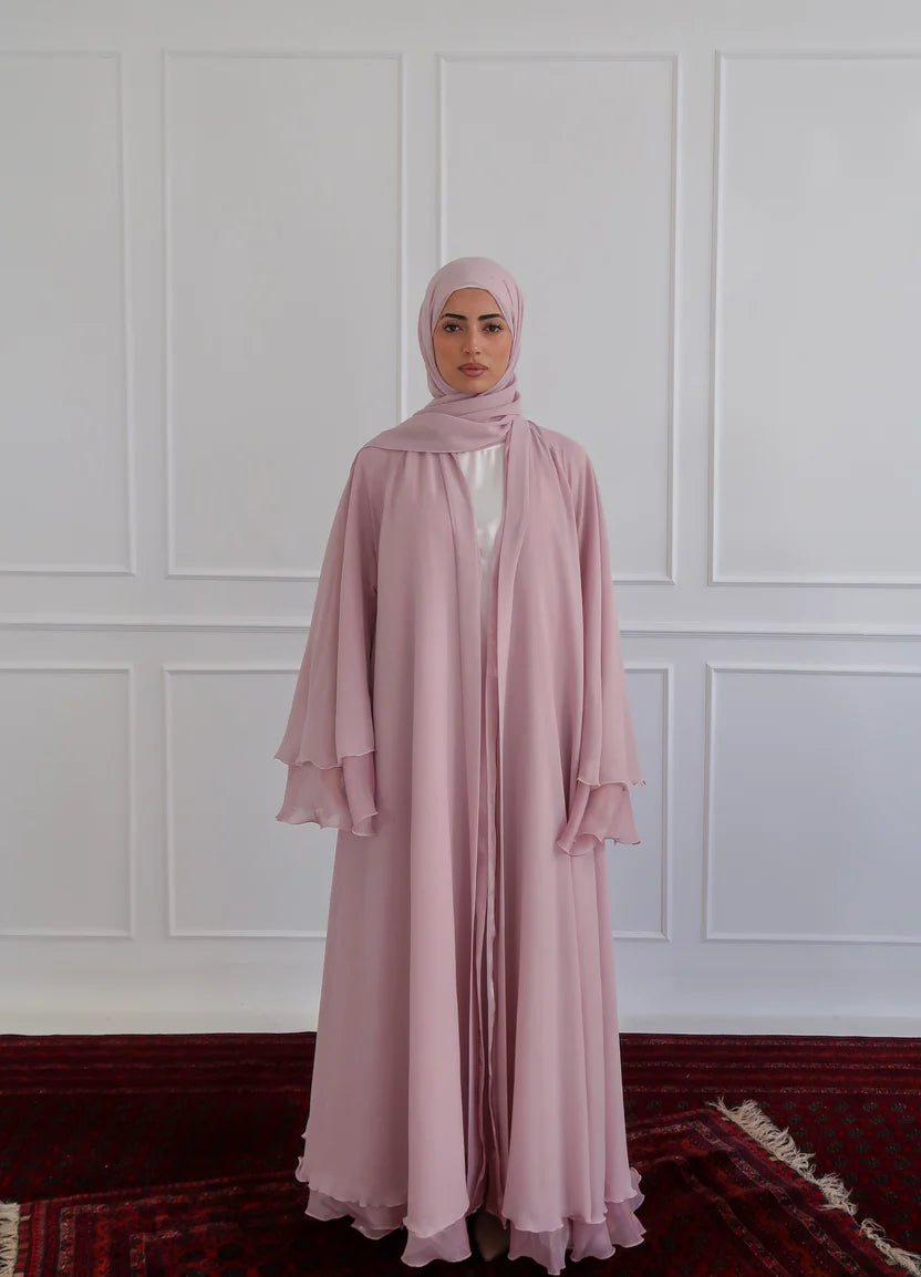 Reversible Crystal Satin Abaya – Dual Elegance