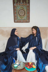 Reversible Crystal Satin Abaya – Dual Elegance